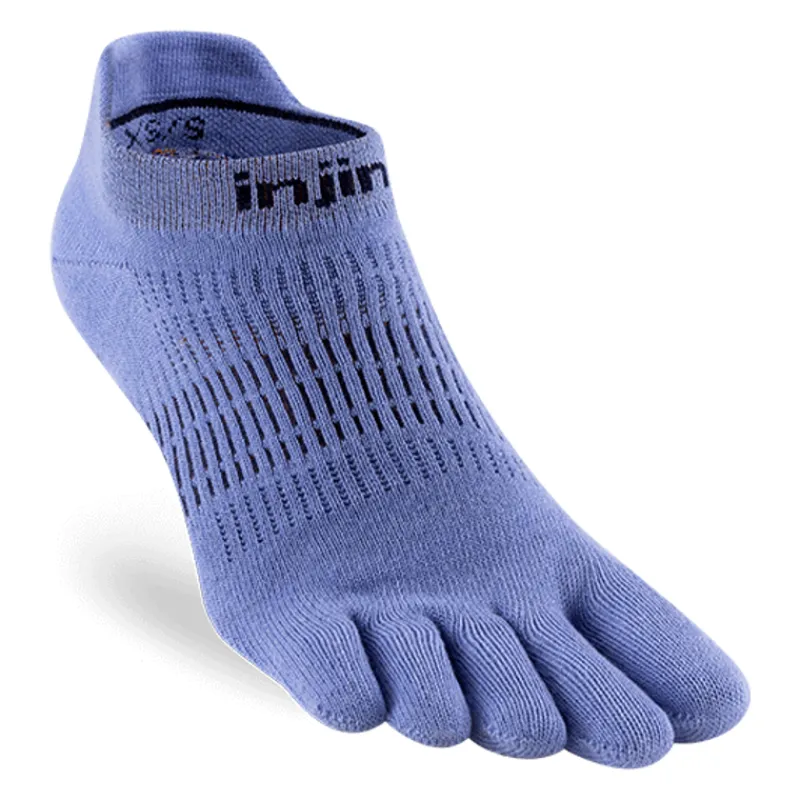 Injinji Socks|Socks-Womens Run Lightweight No Show Toe Socks - Bluebell