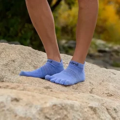 Injinji Socks|Socks-Womens Run Lightweight No Show Toe Socks - Bluebell