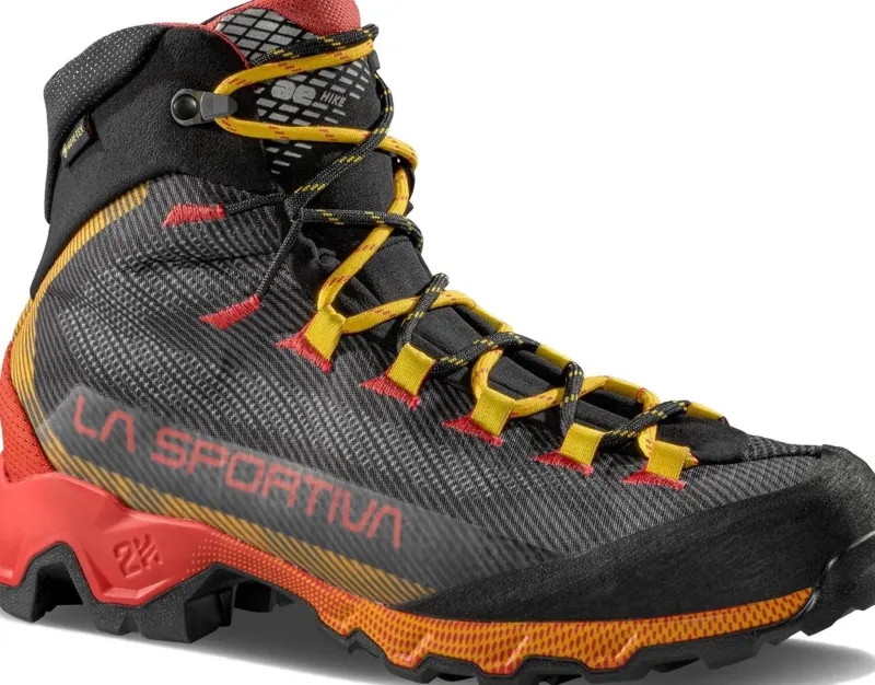 La Sportiva Hiking Shoes & Boots|Hiking Boots-Mens Aequilibrium Hike GTX Boots - Carbon-Yellow