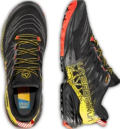 La Sportiva Hiking Shoes & Boots|Running Shoes-Mens Akasha II Running Shoe - Black-Yellow