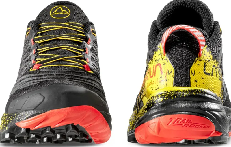 La Sportiva Hiking Shoes & Boots|Running Shoes-Mens Akasha II Running Shoe - Black-Yellow