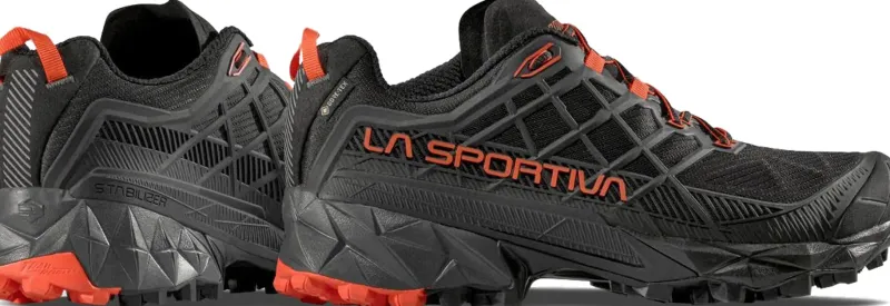 La Sportiva Hiking Shoes & Boots|Walking Shoes-Mens Akyra II GTX Shoes - Black-Cherry Tomato