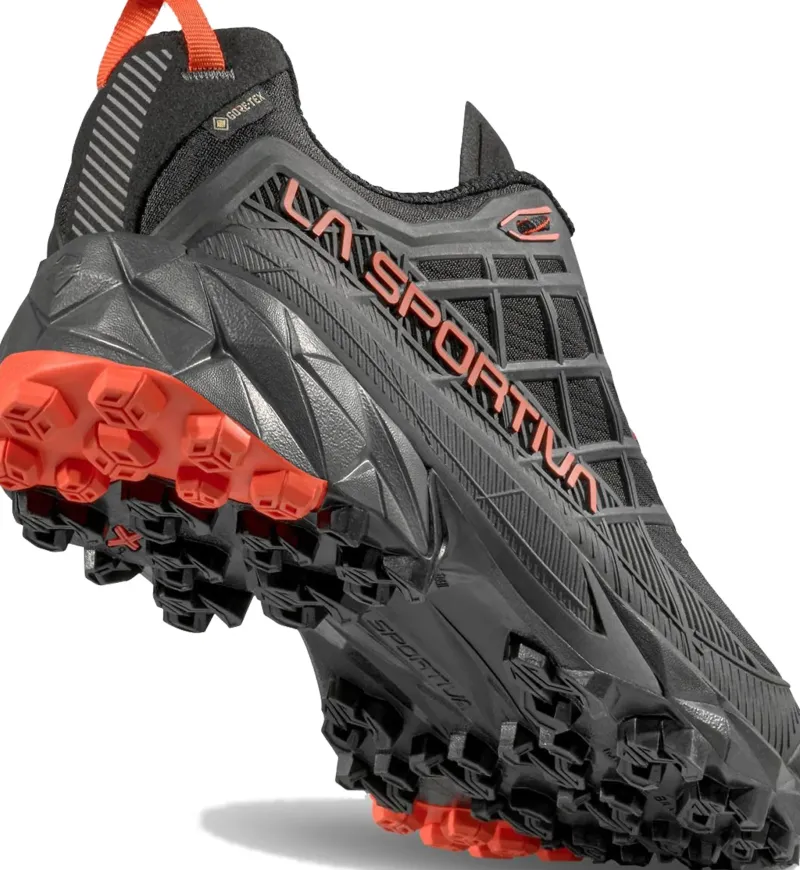 La Sportiva Hiking Shoes & Boots|Walking Shoes-Mens Akyra II GTX Shoes - Black-Cherry Tomato