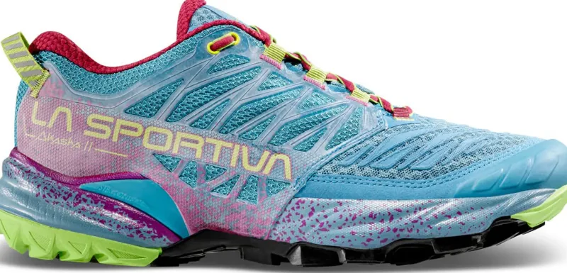 La Sportiva Hiking Shoes & Boots|Running Shoes-Womens Akasha II Running Shoe - Topaz-Red Plum