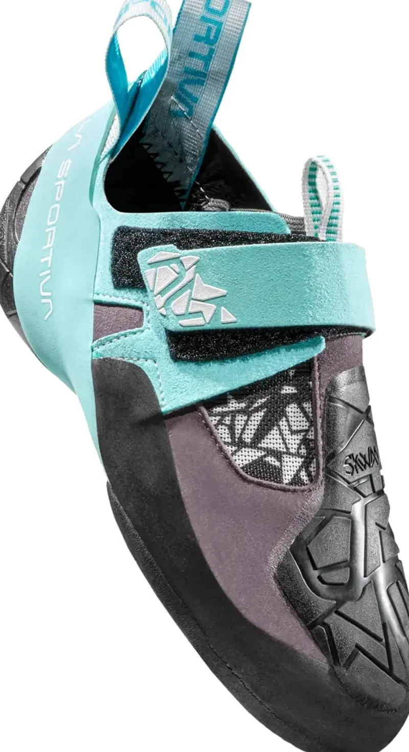 La Sportiva Climbing Shoes|All Round Shoes-Womens Skwama Vegan Climbing Shoe - Carbon-Turquoise