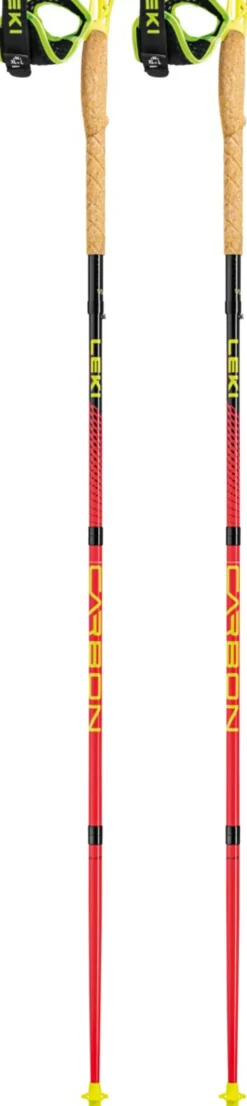 Leki Walking Poles-Ultratrail FX.One Trail Running Poles - Bright Red-Black-Neon Yellow