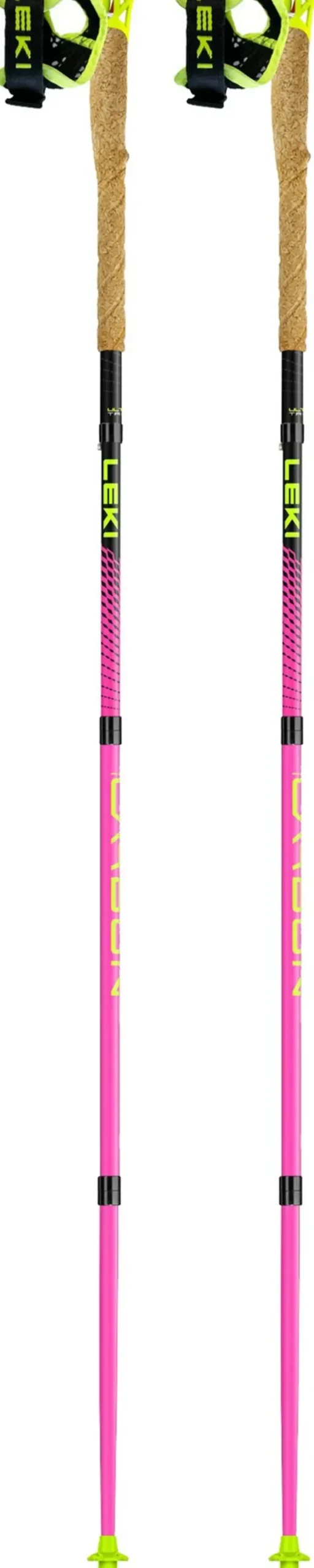 Leki Walking Poles-Ultratrail FX.One Trail Running Poles - Neon Pink-Black-Neon Yellow
