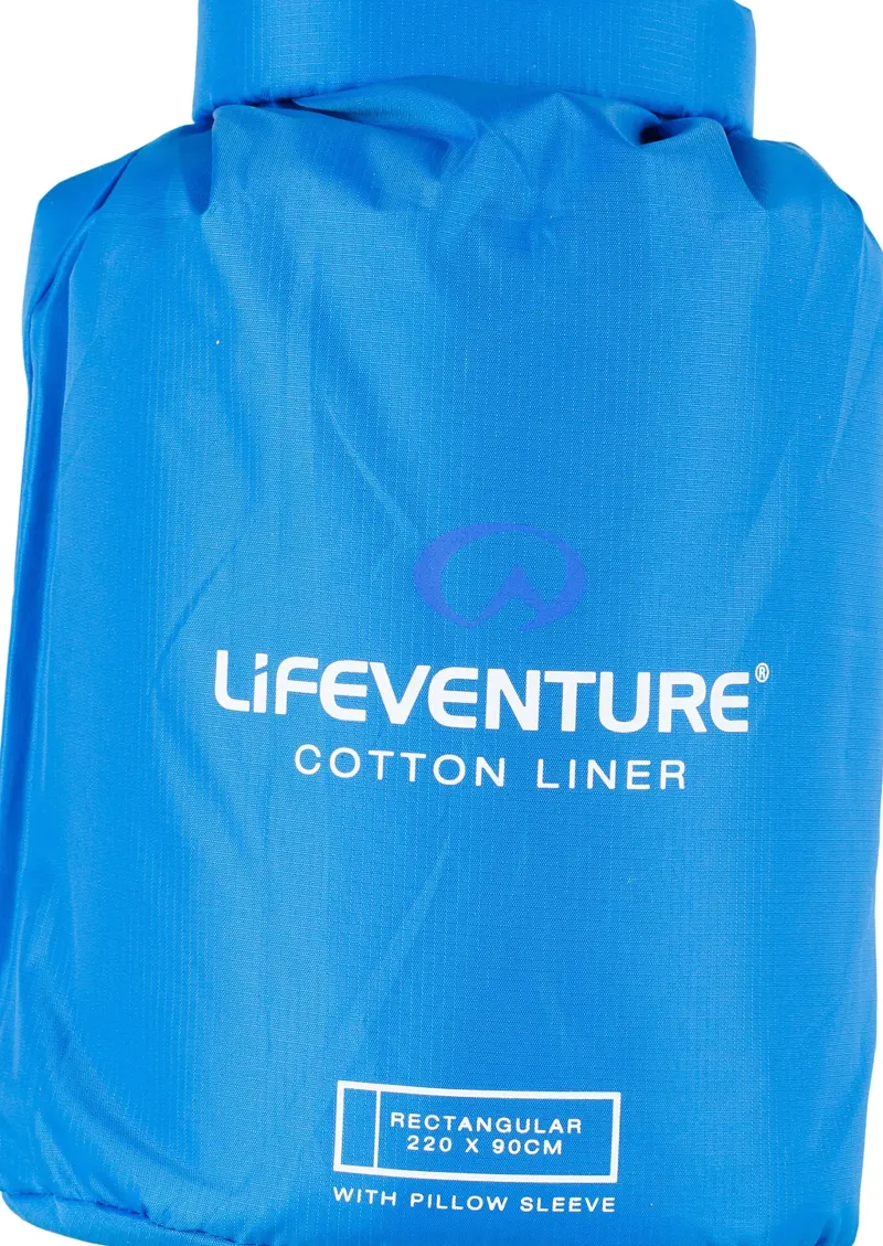 Lifeventure Sleep Accessories-Cotton Sleeping Bag Liner - Rectangular