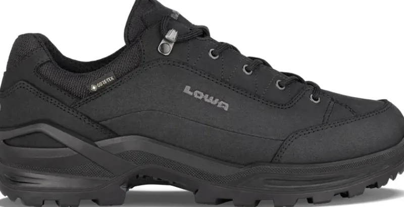 Lowa Walking Shoes-Mens Renegade GTX Lo Shoes - Black-Black