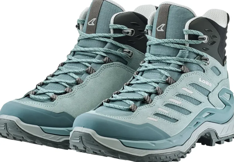 Lowa Hiking Shoes & Boots|Mid Height Boots-Womens Innovo GTX Mid Boots - Ice Blue-Light Blue