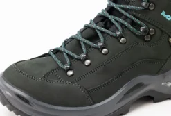 Lowa Mid Height Boots|Hiking Boots-Womens Renegade GTX Mid S Boots - Narrow Width - Asphalt-Turquoise
