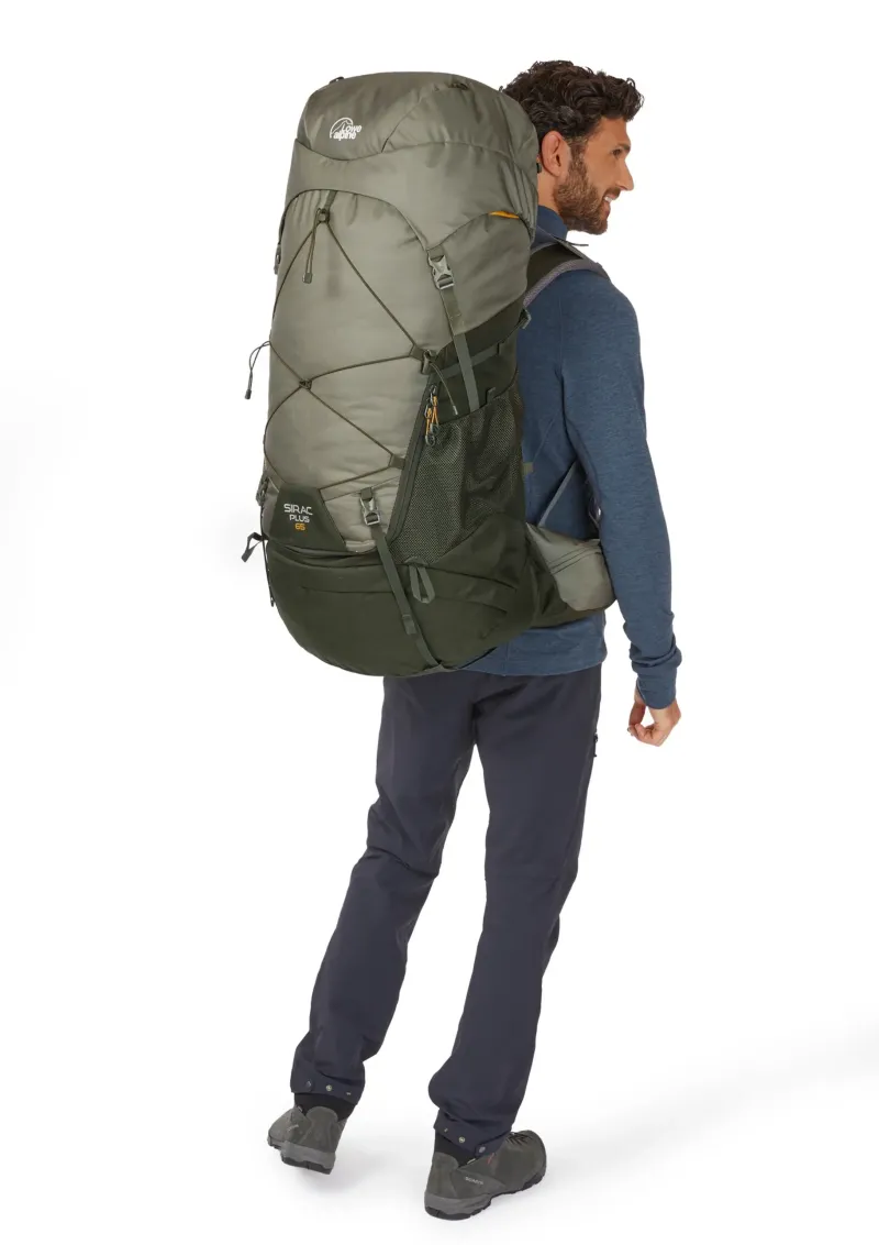 Lowe Alpine Backpacking Packs-Sirac Plus 65 Rucksack - Light Khaki-Army