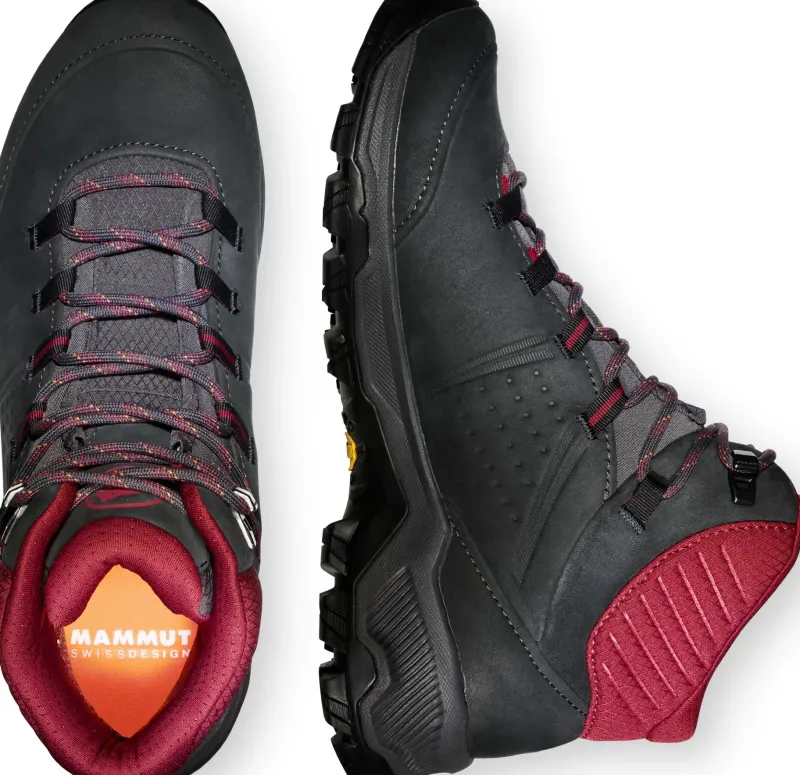 Mammut Hiking Shoes & Boots|Mid Height Boots-Womens Nova IV Mid GTX Boots - Black-Blood Red