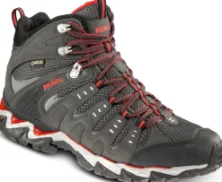 Meindl Hiking Shoes & Boots|Mid Height Boots-Mens Respond Mid II GTX Boots - Graphite-Red
