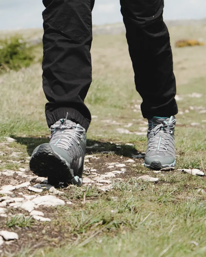 Meindl Hiking Shoes & Boots|Mid Height Boots-Womens Respond Mid II GTX Boots - Anthracite-Turquoise