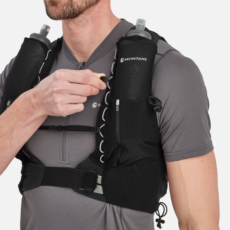 Montane Fast & Light Rucksacks And Vests-Gecko VP 12+ Running Vest - Black