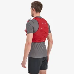 Montane Fast & Light Rucksacks And Vests-Gecko VP 5+ Running Vest - Acer Red