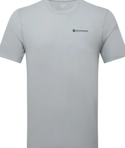 Montane T-Shirts & Baselayers-Mens Alhena Mountain 25 T-Shirt - Pebble Blue