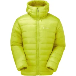 Montane Insulated Jackets-Mens Alpine 850 Hooded Down Jacket - Citrus Spring