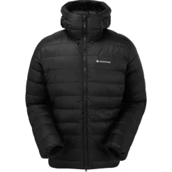 Montane Insulated Jackets-Mens Alpine 850 Hooded Down Jacket - Black