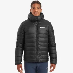 Montane Insulated Jackets-Mens Alpine 850 Hooded Down Jacket - Black