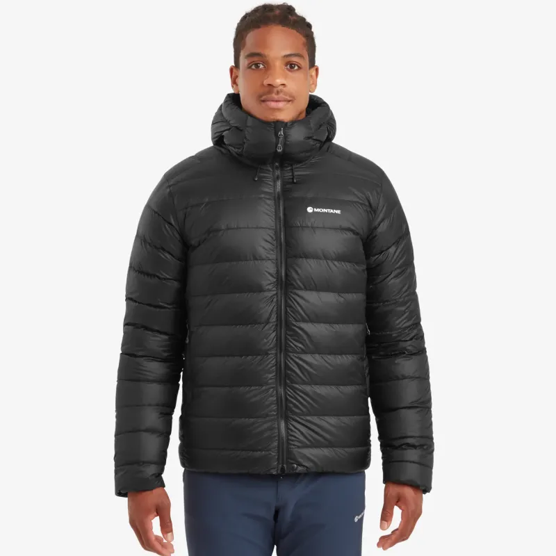Montane Insulated Jackets-Mens Alpine 850 Hooded Down Jacket - Black