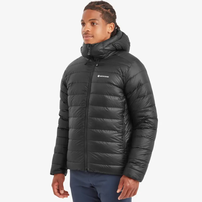 Montane Insulated Jackets-Mens Alpine 850 Hooded Down Jacket - Black