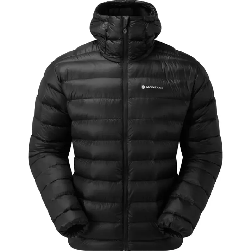 Montane Insulated Jackets-Mens Alpine 850 Lite Hooded Down Jacket - Black