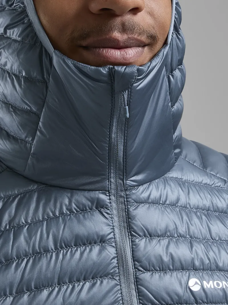 Montane Insulated Jackets-Mens Alpine 850 Nano Hoodie - Stone Blue