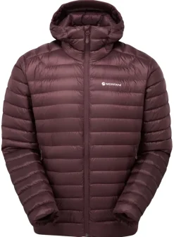 Montane Insulated Jackets-Mens Anti-Freeze Hoodie - Dark Garnet