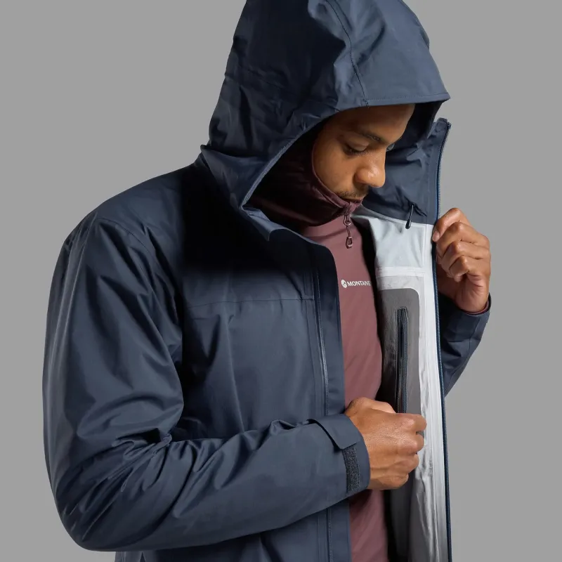 Montane Waterproof Jackets-Mens Cetus Jacket - Eclipse Blue