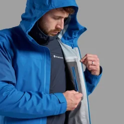 Montane Waterproof Jackets-Mens Cetus Jacket - Neptune Blue
