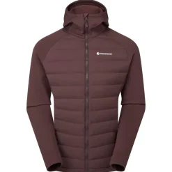 Montane Insulated Jackets-Mens Composite Hoodie - Dark Garnet