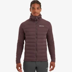 Montane Insulated Jackets-Mens Composite Hoodie - Dark Garnet