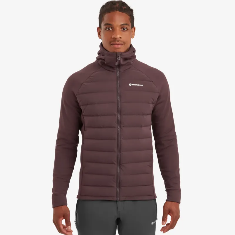 Montane Insulated Jackets-Mens Composite Hoodie - Dark Garnet