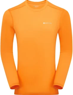 Montane T-Shirts & Baselayers-Mens Dart Lite Long Sleeve T Shirt - Nagami Orange