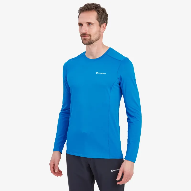 Montane T-Shirts & Baselayers-Mens Dart Lite Long Sleeve T-Shirt - Electric Blue
