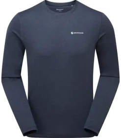 Montane T-Shirts & Baselayers-Mens Dart Long Sleeve T-Shirt - Eclipse Blue