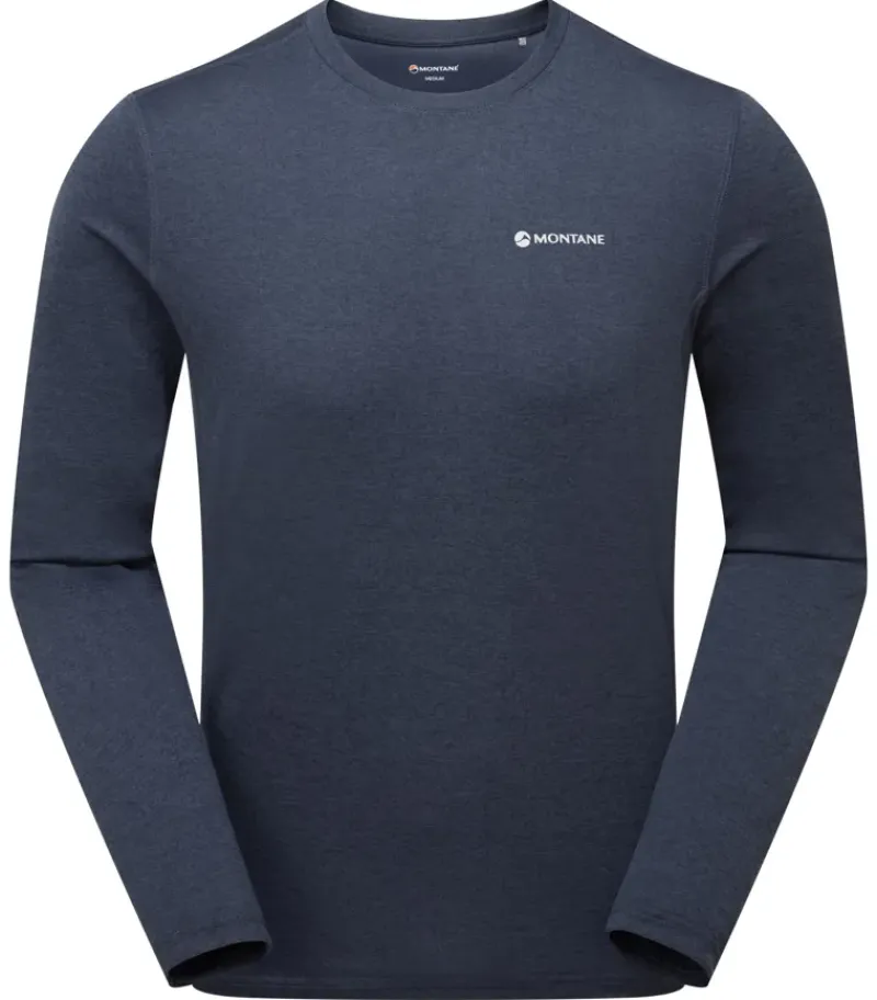 Montane T-Shirts & Baselayers-Mens Dart Long Sleeve T-Shirt - Eclipse Blue