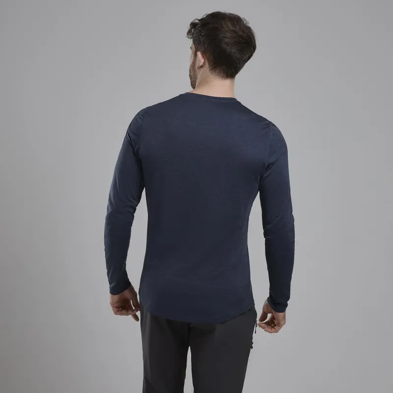 Montane T-Shirts & Baselayers-Mens Dart Long Sleeve T-Shirt - Eclipse Blue