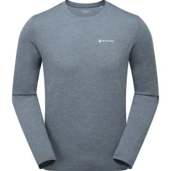 Montane T-Shirts & Baselayers-Mens Dart Long Sleeve T-Shirt - Stone Blue