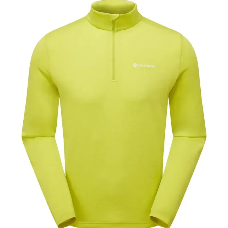 Montane T-Shirts & Baselayers-Mens Dart Zip Neck - Citrus Spring