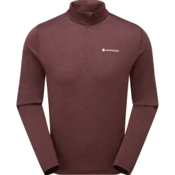 Montane T-Shirts & Baselayers-Mens Dart Zip Neck - Dark Garnet
