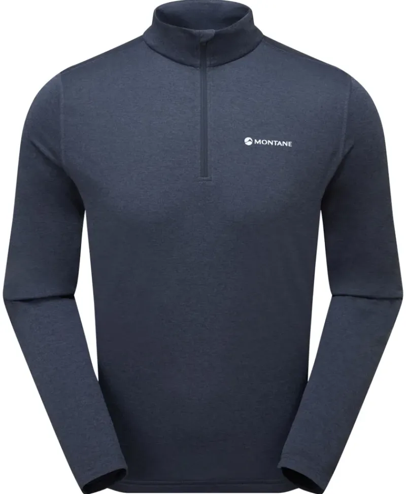 Montane T-Shirts & Baselayers-Mens Dart Zip Neck - Eclipse Blue