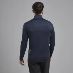 Montane T-Shirts & Baselayers-Mens Dart Zip Neck - Eclipse Blue