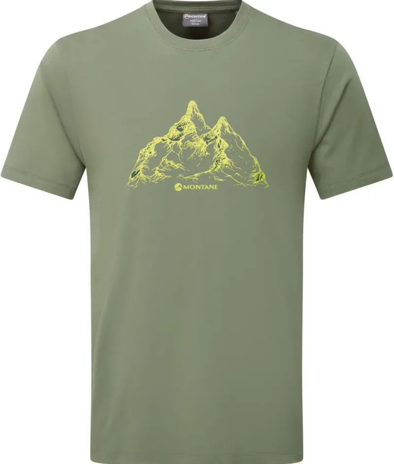Montane T-Shirts & Baselayers-Mens Dual Mountain T Shirt - Caper