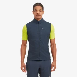 Montane Vests & Gilets-Mens Featherlite Gilet - Eclipse Blue