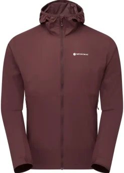 Montane Windshirts-Mens Featherlite Hoodie - Dark Garnet
