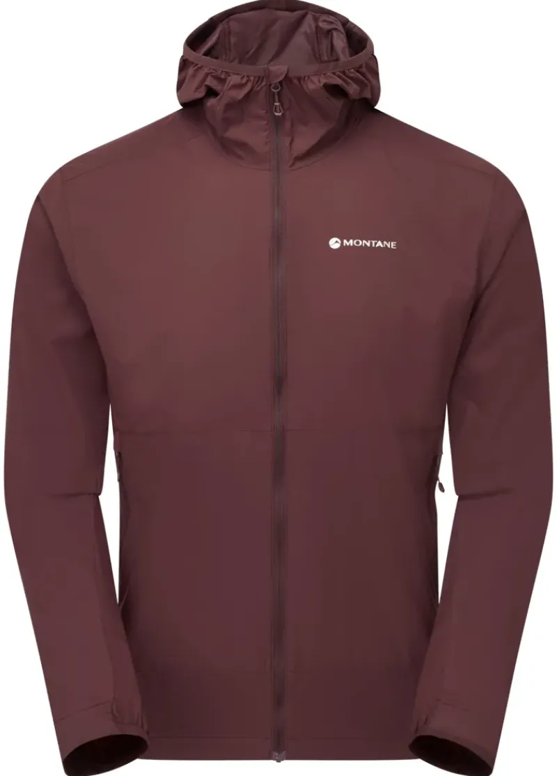 Montane Windshirts-Mens Featherlite Hoodie - Dark Garnet