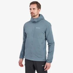 Montane Insulated Jackets-Mens Fireball Lite Hoodie - Stone Blue
